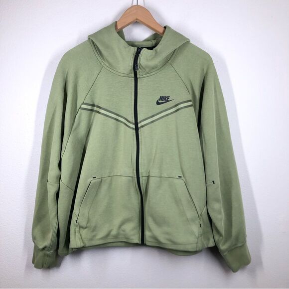 Nike Sportswear Tech Fleece Green Windrunner Hoodie Plus Size 2X DA2044-334 - Picture 1 of 7
